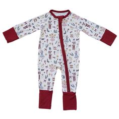 Mebie Baby Bamboo Zipper Pajama - Red Nutcracker Red Nutcracker, Holiday Movie Night, Adult Pajamas, Pajama Romper, Toddler Accessories, Swaddle Sets, Baby Milk, Holiday Movie, Movie Nights