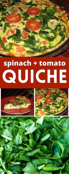 quiche with feta spinach and tomato Vegetable Quiche, Spinach Tomato, Healthy Brunch Recipes