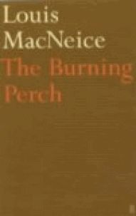 the burning peach by louis macneicee, with an orange and black background