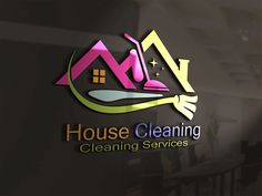 I will design clean house janitorial washing power commercial cleaning service logo Logo Design Software, Create Logo Design, House Logo Design, Logo Design Diy