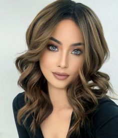 Rich Brown Balayage, Long Hair With Bangs And Layers, Hair Care Routine Daily, Hair Dues, Wig Collection, Top Wig, Wig Lace Front, Brunette Balayage, Hot Hair Colors