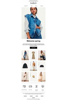 the website is designed to look like it has an image of a woman in denim clothes