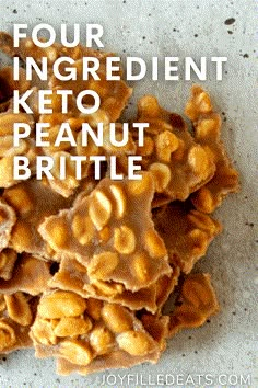 four ingredient keto peanut brittle