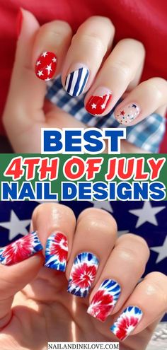 best 4th of July nail designs, acrylic 4th of July nails, 4th of July nails fireworks, patriotic July 4th nails, summer nails 2024 Nails Design 4th Of July, 4th Of July Nails Almond, Nail Ideas Royal Blue, July Nails Almond, Nail Designs Dip Powder, Short 4th Of July Nails, Short Blue Nail Designs, Nails Acrylic 4th Of July, Nail Designs Dip