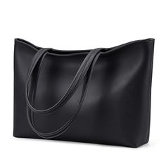 KALIDI Tote Bag Zipper Shoulder Bag Faux Leather Purses for Women Large Casual Handbag Work Dating College Soft Leather Handbags, Large Leather Tote Bag, Heart Clothes, Men's Totes, Trendy Shoulder Bag, Faux Leather Purse, Black Leather Tote Bag, Large Leather Tote, Black Leather Tote