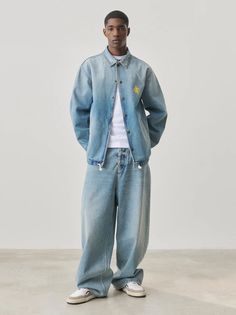 Spring Outfits 2024 Trends Men, Mens Ss24 Trends, Men Spring 2024, Spring Summer 2024 Mens Fashion Trends, Spring Summer 2024 Mens Trend, All Jeans Outfit Men, Fashion Week Men Outfit, Men’s Denim Outfit