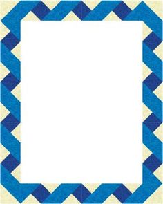 a blue and yellow frame with an empty space in the middle