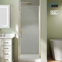 an image of a bathroom setting with glass shower doors