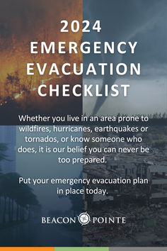 the emergency evaculation checklist is shown