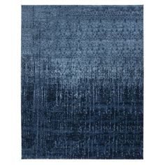 an area rug with blue tones