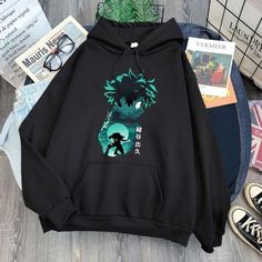 Estilo Harajuku, Streetwear Hip Hop, Hu Tao, Anime Inspired Outfits, Kawaii Cartoon, Vintage Hoodies, Anime Hoodie, Loose Outfit, Izuku Midoriya