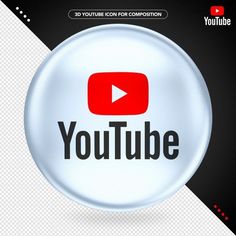 the youtube logo is displayed on a white and black background