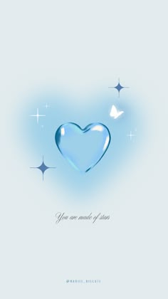 a blue heart with stars in the background and an inscription that says you are meant to be loved