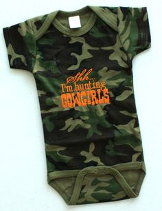 Shh... I'm Hunting Cowgirls Embroidered Onesuit - Baby Boys - Baby Shower Gift - Camouflage - Camo - Country Trendy Baby Outfits, Baby Outfits For Boys, Baby Shower Camo, Baby Boy Camo, Embroidered Onesie, Outfits For Boys, Camo Baby Stuff, Baby Shower Gifts For Boys, Saint Joseph