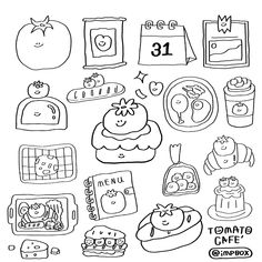 an image of cartoon characters and numbers for coloring book pages, with the number 31 on it