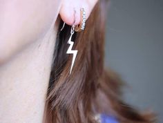 "925 Sterling silver, Lightning earrings, Lightning bolt, bolt earrings. Thunderstorm earrings, silver earrings, . Big collection Sterling Earrings http://etsy.me/1rvv8CR . Matching necklace, Symbolic Jewelry? http://etsy.me/16So5MK THIS LISTING IS FOR THE MAIN PICTURE: . Solid Sterling Silver earrings. . 92.5 Sterling Silver Hooks. . Browse http://www.LifeOfSilver.Etsy.com for items you'll love! and Save in shipping charges by ordering multiple items: Browse BY SECTIONS: . GOLD: http://etsy.me/ Earrings Lightning, Lightning Earrings, Om Jewelry, Thunder Storm, Bolt Earrings, Lightning Bolt Earrings, Celebrity Jewelry, Earrings Big, Symbolic Jewelry