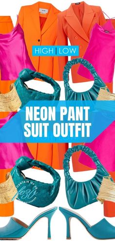 Here's how to style a bold neon spring outfit. Style this jacket and pant suit high-end or low price. You can decide! #fashion #over40 #neon #spring #trends Neon Pants Outfit, Style Inspiration Petite, Neon Pants, Orange Suit, Orange Pants, Style Inspiration Winter, 2022 Fashion, Style Inspiration Summer, Pant Suit