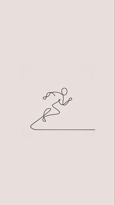 a single line drawing of a person on a surfboard