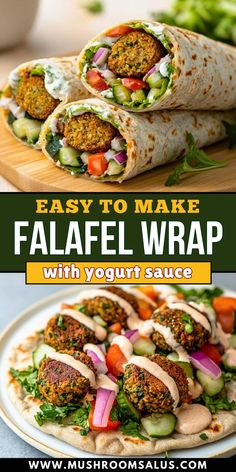 Craving a delicious and healthy lunch? This easy-to-make vegan falafel wrap with creamy yogurt sauce is perfect for a Mediterranean-inspired meal! Packed with fresh veggies, flavorful falafel, and drizzled with a tangy sauce, it’s a satisfying wrap idea for any time of the day. Whether you're meal-prepping or looking for quick, packable dinner ideas, this recipe is a must-try!