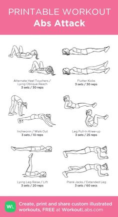 the printable workout guide for abs attack