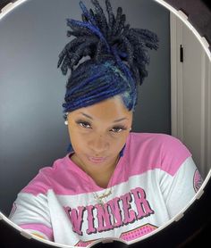 Dark Blue Locs, Retwist Styles, Lock Hairstyles, Black Locs, Pretty Locs, Blue Dreads