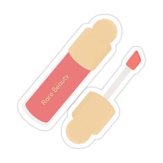 a sticker with the words pore beauty on it next to an orange lip