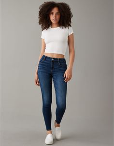 Dark Waves, American Eagle Jeggings, Jean Jeggings, Curvy Jeans, American Eagle Outfitters Jeans, Jeggings, Next Level, Low Rise, Women's Jeans