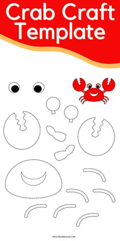 crab craft template for kids to make