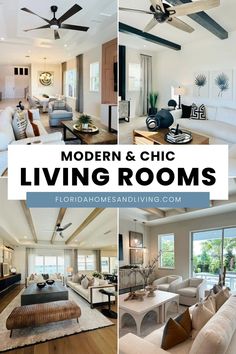 modern and chic living rooms in florida