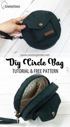 the diy circle bag is an easy sewing project for beginners