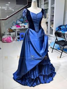 ⭐️⭐️⭐️Stardust Yvaine Blue Gown Dress - Cosplay Stardust Yvaine Blue Costume ➡️The costume we make with the Tafta fabric high-quality mix of Velvet fabric at the top.  💃🏻For this costume, we need these numbers: 1, 5, 7, 9, 10, 11, 13, 24, 26, 32, and measurements from the shoulder to the floor.  The time to make it is around 4-5 weeks to complete. Also, a payment plan is possible, so please let me know if you need my help.  You also can use payment plans for dress. which you just have to pay the deposit and the rest you can pay when dress done . You also will get the picture of your dress before dress have fly out Thank you so much. Tardis Blue Dress, Blue Vintage Dress For Cosplay, Vintage Blue Dress For Cosplay, Blue Overbust Corset Dress For Costume Party, Fitted Blue Floor-length Victorian Dress, Fitted Floor-length Blue Victorian Dress, Blue Fitted Victorian Dress For Costume Party, Blue Fitted Gown For Fancy Dress, Blue Gothic Fitted Costume