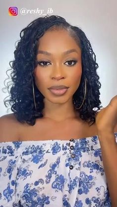 Order now and embrace the beauty of effortless, chic braids that will leave you feeling confident and empowered. Black Grandma Hairstyles, Crocheted Hairstyles, Boho Braids Knotless, Water Wave Braids, Healthy Hair Hacks, Knotless Bob, Braids Bob Style, Plaited Hairstyles, Braid Bob