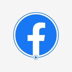 the facebook logo in blue and white