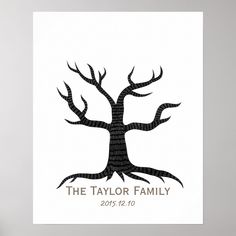 a family tree with the names and date printed on it in black ink, against a white background