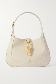 GUCCI Jackie 1961 small leather shoulder bag | NET-A-PORTER Tas Lv, Fall Handbags, Trending Handbag, Womens Purses, Who What Wear, White Bag, Net A Porter