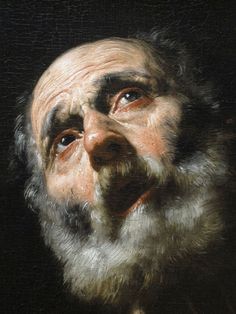 a painting of an old man with a beard