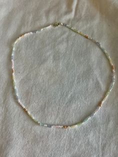 Pastel Beaded Necklaces With Round Beads, Pastel Beaded Necklaces With Colorful Beads As Gift, Pastel Beaded Necklaces With Colorful Beads For Gifts, Pastel Beaded Necklaces As Gift, Pastel Colorful Beads Necklace For Gift, Cute Beaded Chain Necklace, Adjustable Pastel Beaded Necklaces, Cute Everyday Beaded Necklaces, Cute Everyday Necklaces With Round Beads