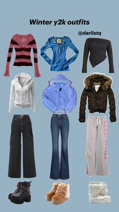 Winter y2k outfits 2000s Winter Fashion, 2000s Fashion Outfits Casual, Winter Swag Outfits, 2000s Winter Outfits, 2000s Fashion Winter, 2000 Fashion Outfits, Outfit 2000s Style, Cute 2000s Outfits, Winter Outfits Y2k