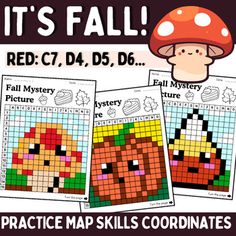 the fall color by number worksheet for kids