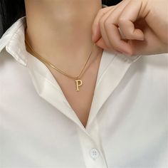 Personalized Initial Necklace, Custom name Necklace, Letter Necklace, Wife Gifts, Gifts For Mom, Birthday Gift, Minimalist Gift for her Pendant Size: Alloy Model Number: English letters Material: Copper Style: Snake bone chain Initial Necklace Gold Letters, Gifts For Mom Birthday, 14k Gold Initial Necklace, Gold Initial Necklace, Necklace For Mom, Gold Letter Necklace, Personalized Mother's Day Gifts, Initial Necklace Gold, Wife Birthday