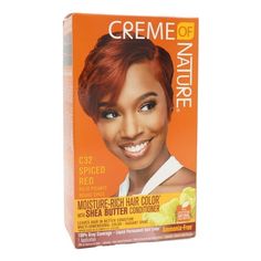 Experience Creme of Nature Moisture-Rich Hair Color, with Ultra-Moisturizing Mango Shea Butter Conditioner, for multi-dimensional color with radiant shine. Ammonia Free. 100 Grey Coverage. Liquid Permanent Hair Color for rich long-lasting color with shine. Formulated with a combination of specially blended dyes, conditioners, and polymers, our ammonia-free color delivers multi-dimensional colors from root to tip, plus 100 grey coverage. Infused with silk proteins that penetrate every strand so that hair looks healthy and in better condition than before you colored. Our conditioner helps to deeply nourish hair leaving it soft, smooth, and healthy looking. Color: Red. Burnt Orange Hair Color, Shea Butter Conditioner, Burnt Orange Hair, Rich Hair Color, Red Kit, Rich Hair, Creme Of Nature, Honey Hair Color, Hair Color Orange