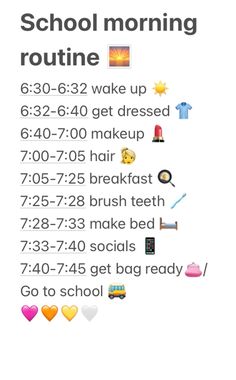 Realistic morning routine from 6:30-7:45 I didnt to put it on there but dont forget to stay hydrated 💦#stayhydrated #school #schoolmorningroutine #morningmotivation #morningroutine #earlymorning Freshman Year Morning Routine, Morning Routine School 6:30, School Routine 6:30, Morning Routine Starting At 6:30, School Morning Routine 6:30-7:45, 6 30 Am Morning Routine School, Morning Routine 6:30-7:45, School Morning Routine 7am To 8am, 5th Grade Morning Routine