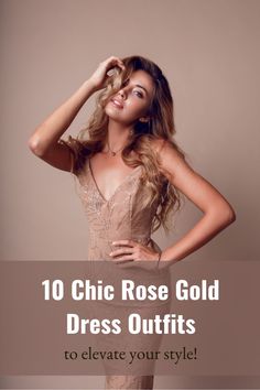 Discover the perfect rose gold dress outfit for every occasion! From weddings to galas, these shimmering styles will make you stand out. Shop our top picks and look effortlessly glamorous! Rose Gold Dress Outfit, Gold Dress Outfit, Rose Gold Dresses, Gold Dress Outfits, Rose Gold Clothes, Womens Fashions, Gold Dresses, Gold Outfit