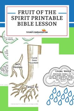 the fruit of the spirit printable bible lesson with pictures and instructions for kids to use