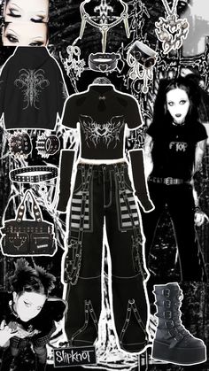 metal outfit💀🦷🖤🤍🕸️🕷️ - - - #goth #metal #alternative #alternativerock #outfit #outfitaesthetic #outfitinspo #outfitinspiration #inspiration #trippants #gothhoodie #alternativehoodie #hoodie #black #white #numetal #spikes #jewelry #choker #necklace #earrings #purse #shoes #boots #gothboots #clothes #heart Metalhead Aesthetic Outfit, Goth Collage, Metalhead Outfits, Mall Goth Outfits, Collage Outfit, Shifting Outfits, Goth Hoodie, Metal Outfit, Goth Metal