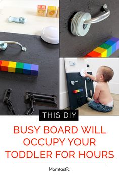 this diy busy board will occupy your toddler for hours