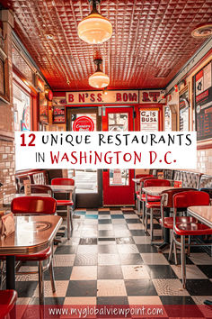 Picture of a unique restaurant in Washington D.C. with text overlay saying "Unique restaurants in Washington DC" Washington Dc Things To Do In, Washington Dc Where To Eat, Places To Eat Washington Dc, Places To Eat In Dc, Washington Dc Eats, Best Restaurants In Dc, Best Restaurants Washington Dc, Restaurants In Washington Dc, Coolest Restaurants