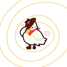 an image of a chicken with a hat on