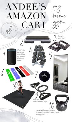 an ad for the new amazon store with various items and accessories on it, including yoga mats