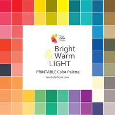 the bright and warm printable color palette